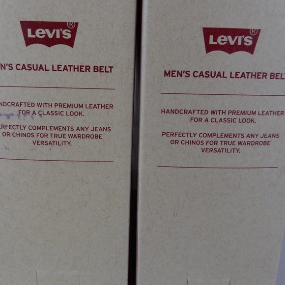 Levi’s 2 Belts Leather Levi Strauss Metal Buckles - Picture 4 of 5